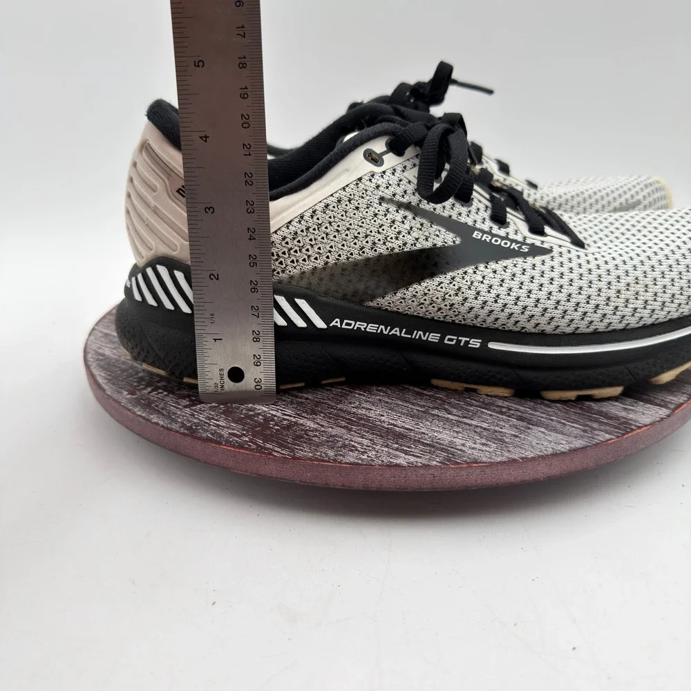 Brooks Running Shoes Mens Size 9 Adrenaline GTS 22 White Black Grey 1103661D135
